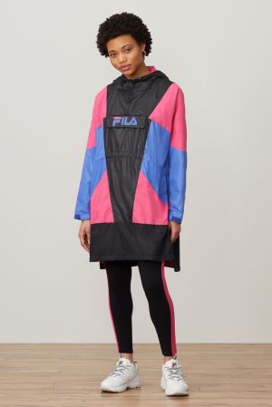 FILA Harlow Anorak Jackets Black,Womens Clothing | CA.WNQEJL186